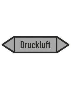 Fliessrichtungspfeil-Druckluft-grau-schwarz