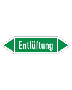 Fliessrichtungspfeil-Entlueftung-gruen-weiss
