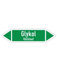 Fliessrichtungspfeil-Glykol-Ruecklauf-gruen-weiss