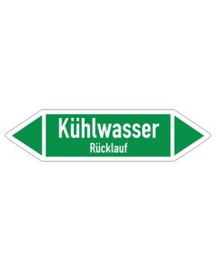 Fliessrichtungspfeil-Kuehlwasser-Ruecklauf-gruen-weiss