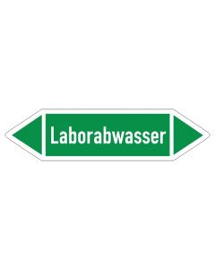 Fliessrichtungspfeil-Laborabwasser-gruen-weiss