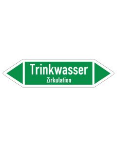 Fliessrichtungspfeil-Trinkwasser-Zirkulation-gruen-weiss