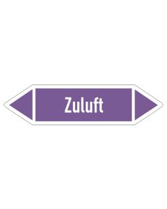 Fliessrichtungspfeil-Zuluft-violett-weiss