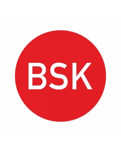 graviertes Resopalschild rund D=30mm BSK