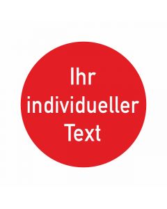 Graviertes Resopalschild rund D=30mm BSK-rot-weiss individuell