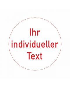 Resopalschild individuell weiß-rot 40mm