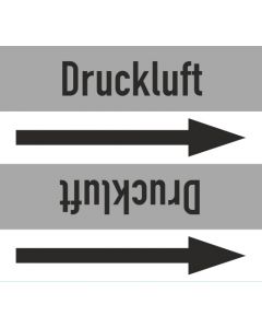 Rohrleitungskennzeichnung-Druckluft-grau-schwarz
