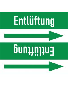 Rohrleitungskennzeichnung-Entlueftung-gruen-weiss
