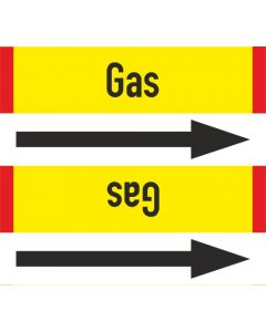 Rohrleitungskennzeichnung-Gas-gelb-rot-schwarz