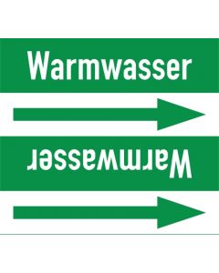 Rohrleitungskennzeichnung-Warmwasser-gruen-weiss