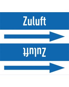 Rohrleitungskennzeichnung-Zuluft-blau-weiss