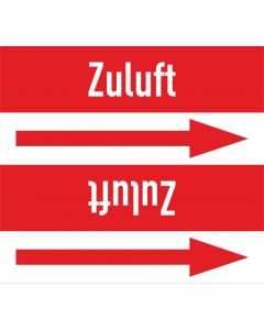 Rohrleitungskennzeichnung-Zuluft-rot-weiss