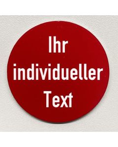 Resopalschild individuell rot-weiß 30mm